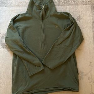 J. Crew Olive Green Half-Zip Sweatshirt